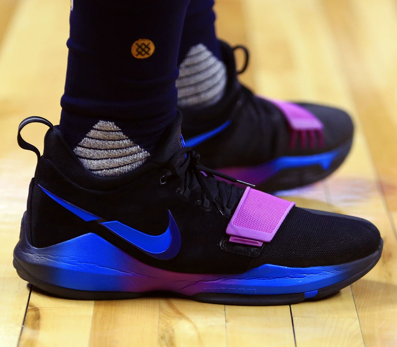 Paul George Nike PG1 Black Blue Purple