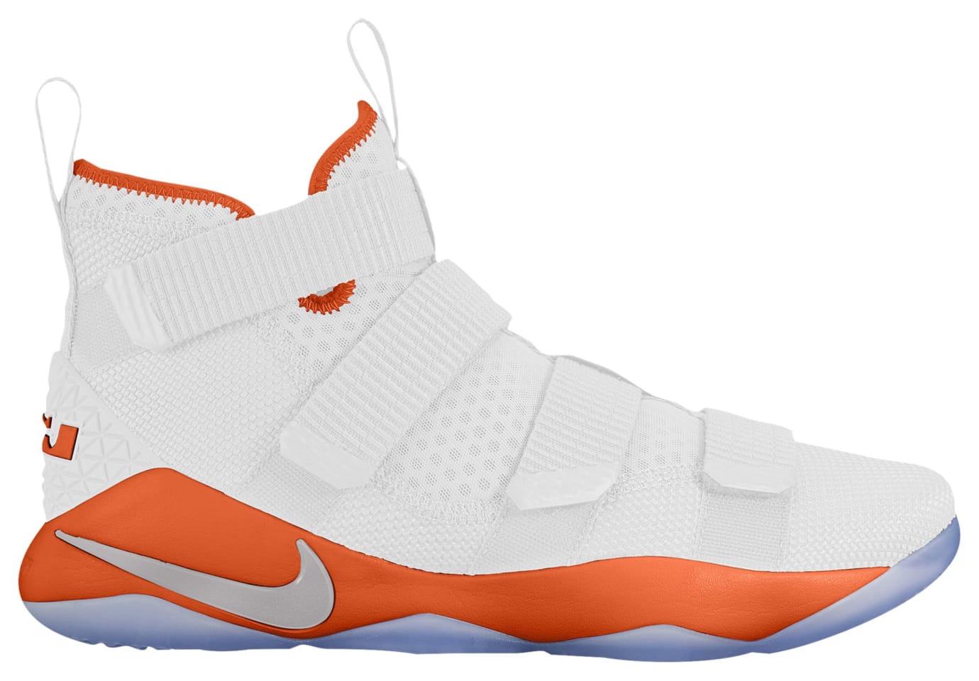 lebron soldier 11 orange and white