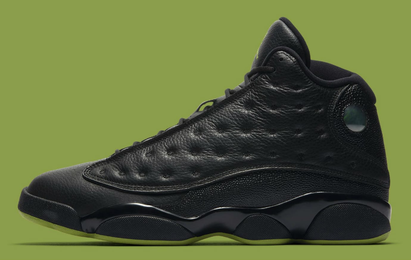 black and altitude green jordan 13s