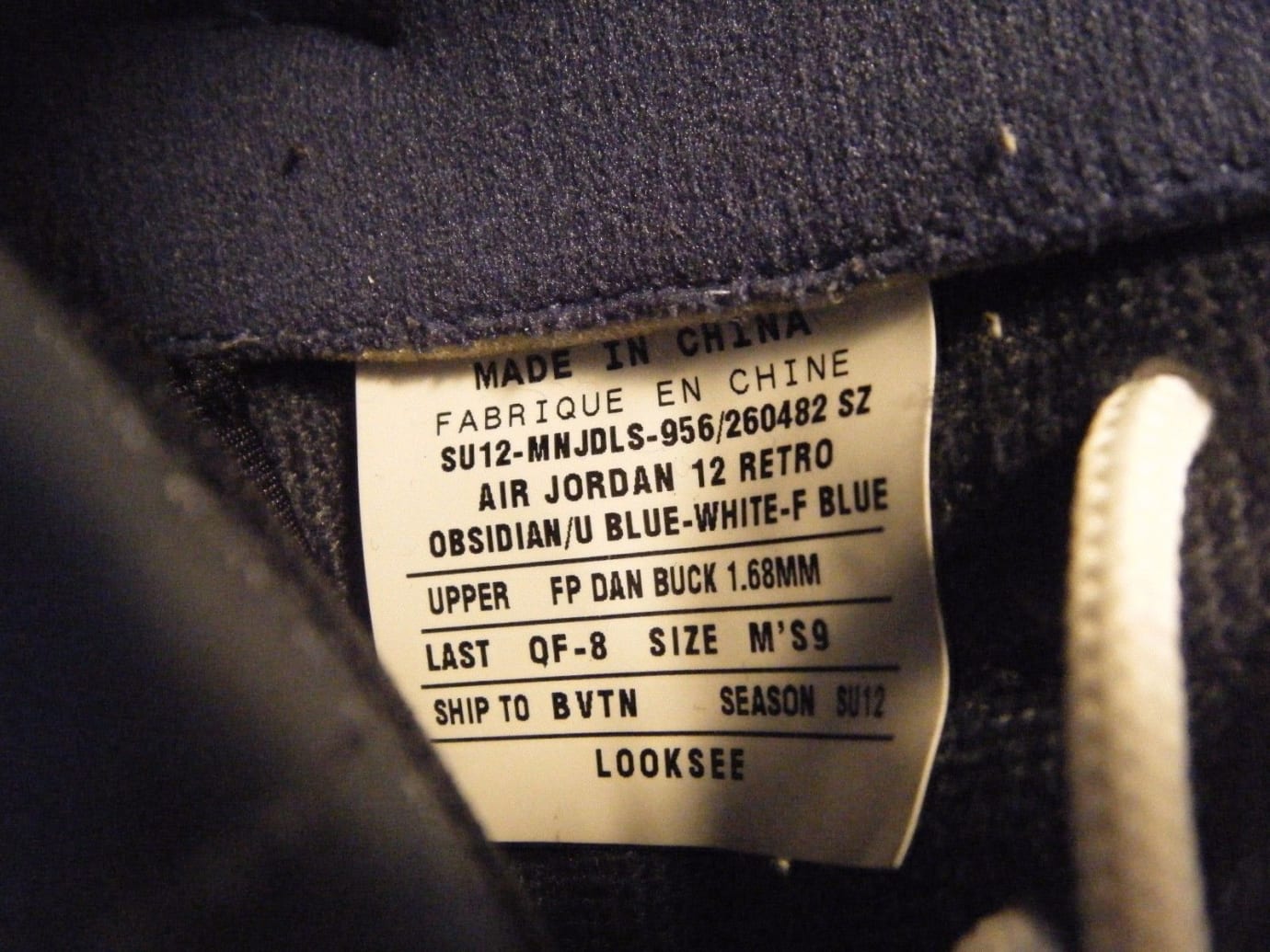 jordan 1 obsidian size tag