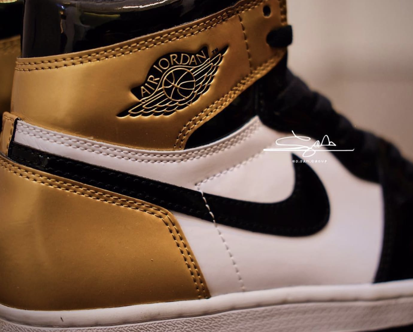 white black and gold 1s