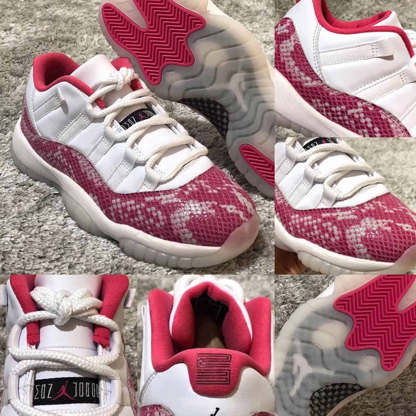 air jordan 11 low wmns pink snakeskin