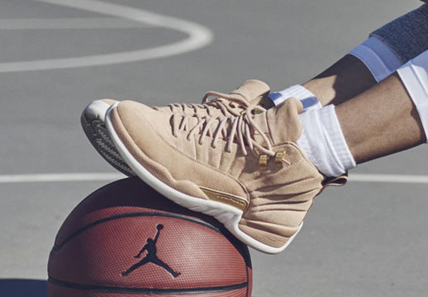 jordan 12 vachetta tan on feet