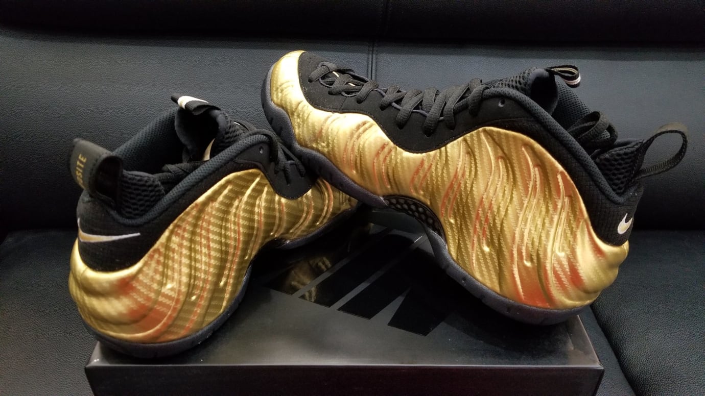 nike foamposite metallic gold
