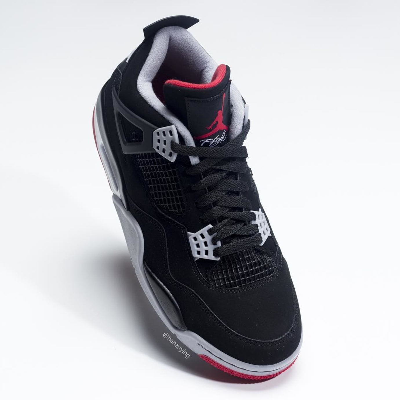 Air Jordan 4 Retro 'Black/Cement Grey/Summit White/Fire Red' 308497-060 ...