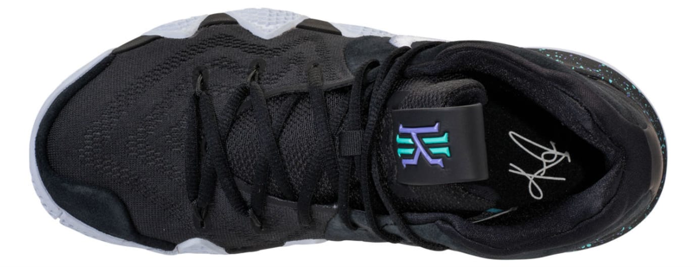 kyrie 4s white and black