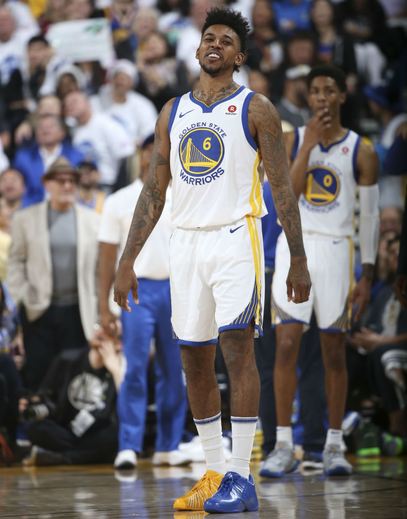 Nick Young Christmas Shoes 2021 Golden State Warriors Nick Young Adidas Tmac 3 Mismatched Warriors Pe Sole Collector