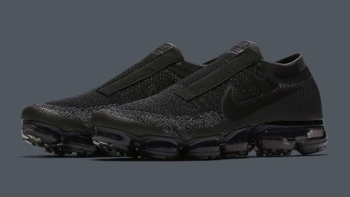 vapormax black no laces