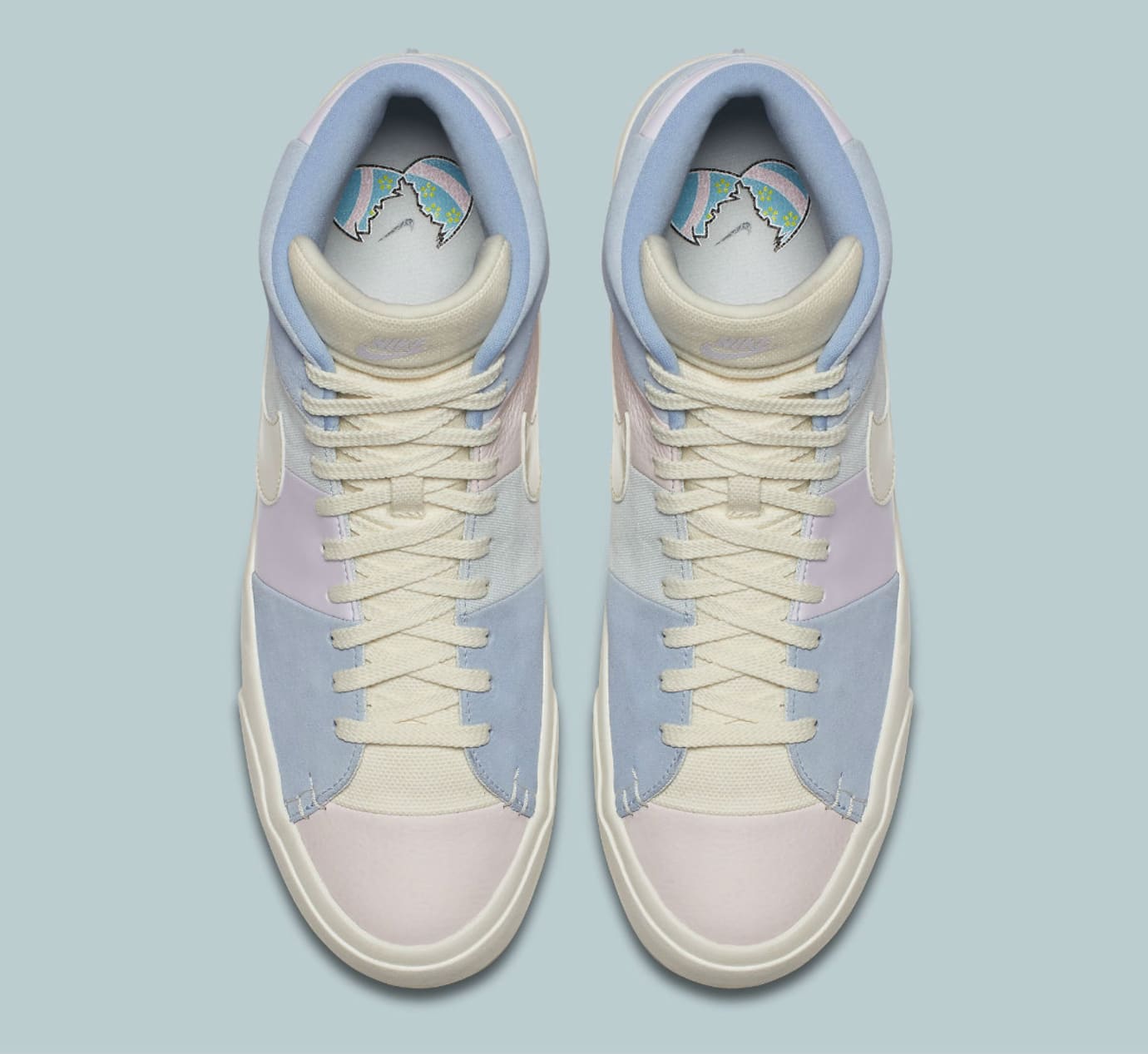 nike blazer royal easter on feet