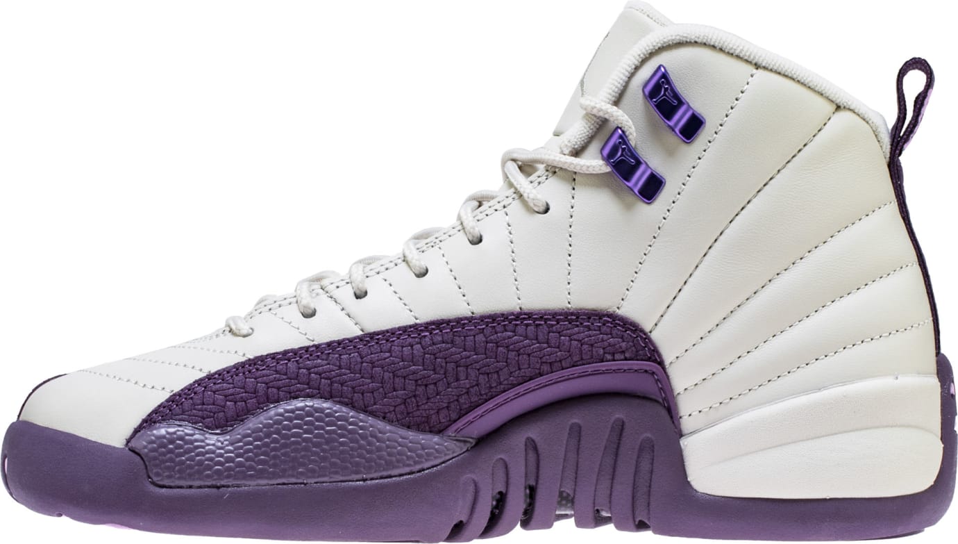 white purple jordan 12