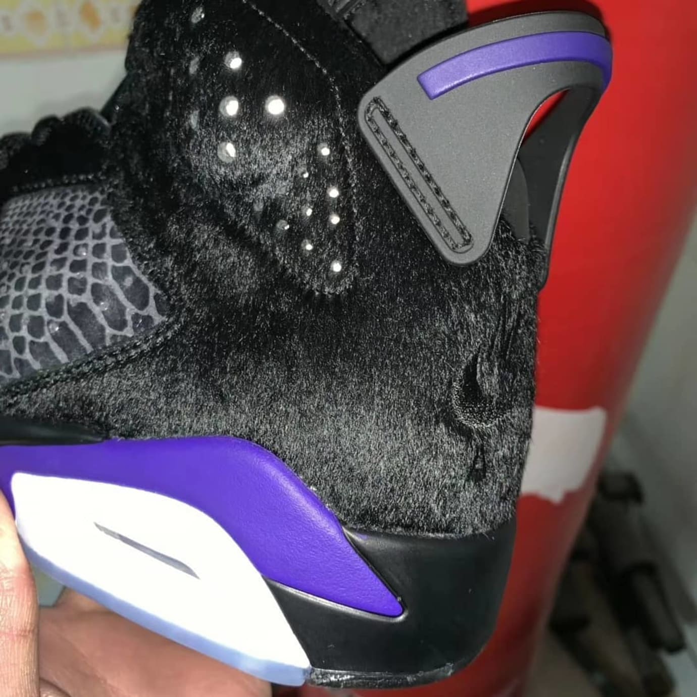 Air Jordan 6 PRM 'Cow Fur' AR2257-005 (Lateral Heel)