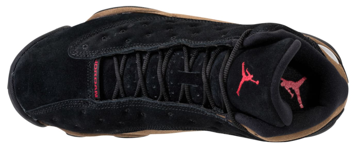 black and olive green jordans 13