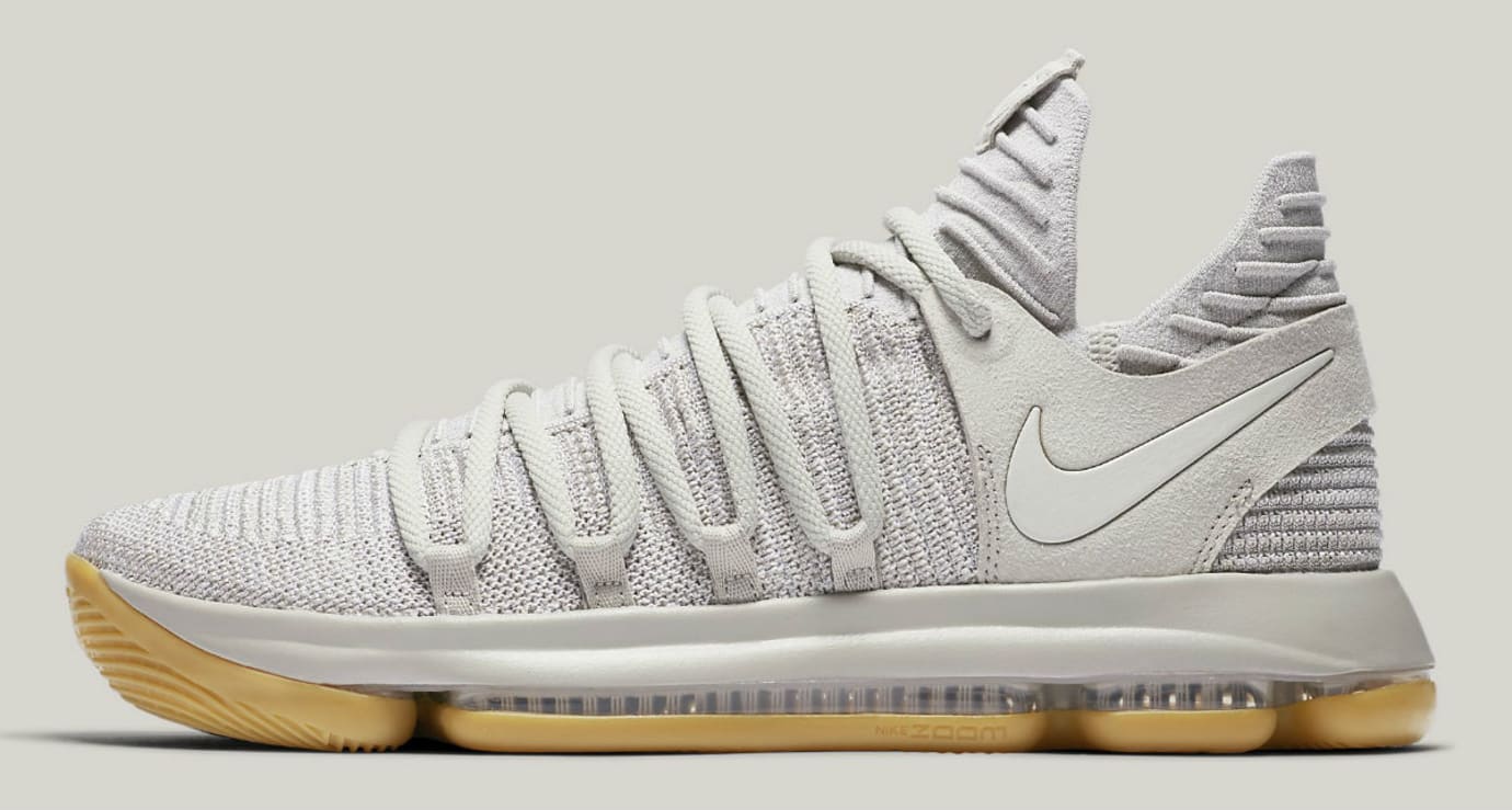 Nike Kd 10 Pale Grey Light Bone Gum Release Date 897817 001 Sole