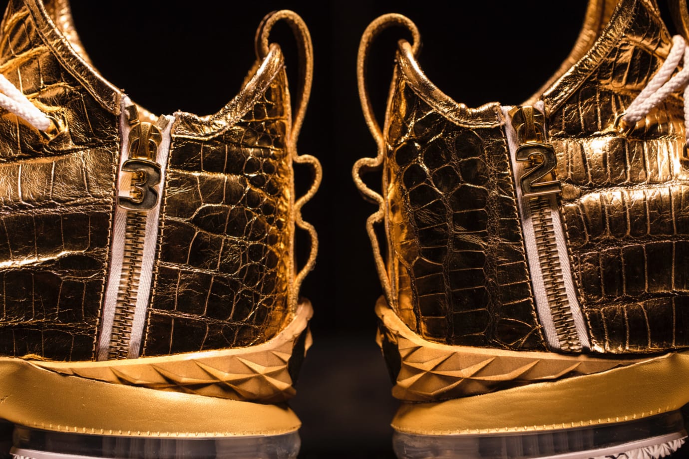 lebron james golden shoes