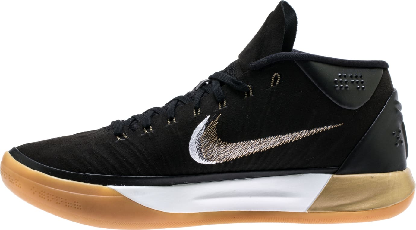 kobe gold and black shoes