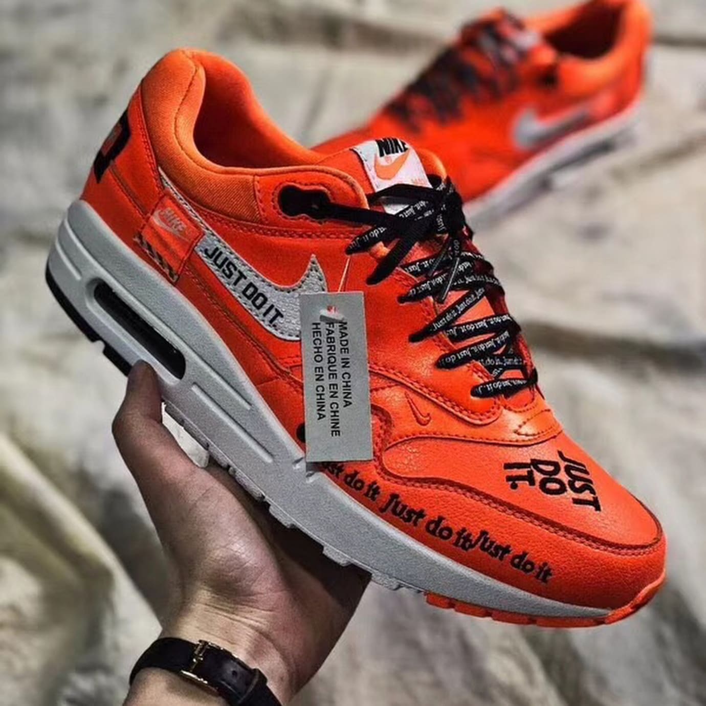 air max one just do it orange