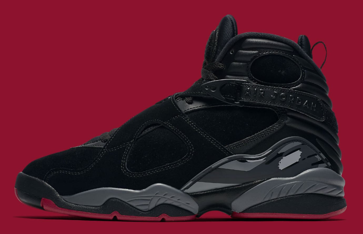 Air Jordan 8 Bred Black Gym Red Wolf