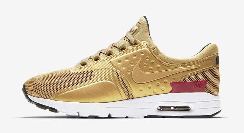 gold nike air shoes