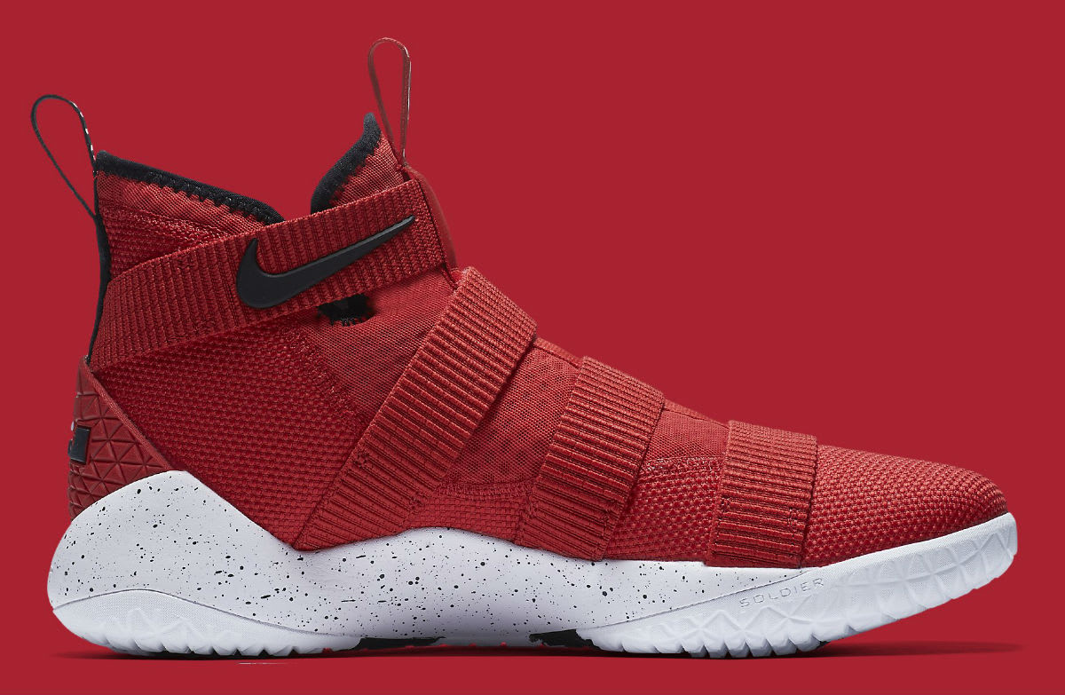 lebron soldier 11 red and white