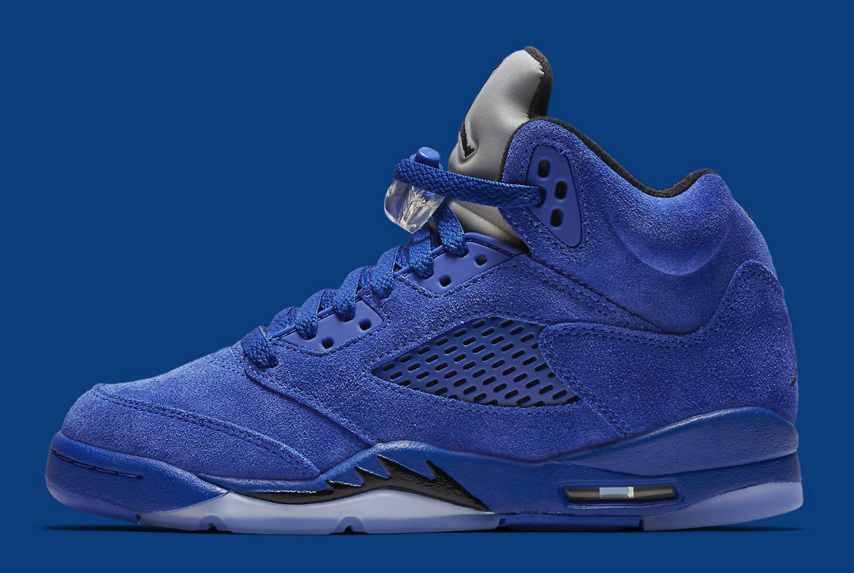 Air Jordan 5 Royal Blue Suede Flight Suit Release Date 136027-401 ...