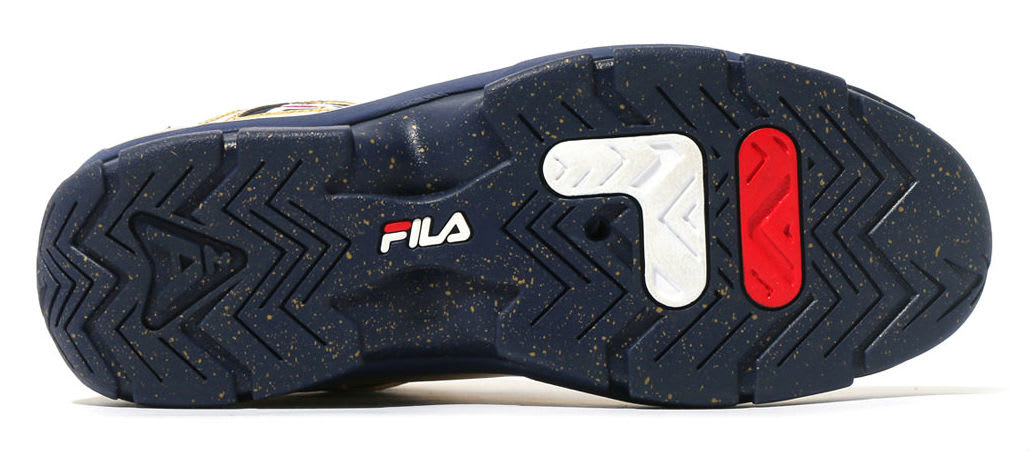 Kinetics x Fila 96 Grant Hill Gold Release Date Sole