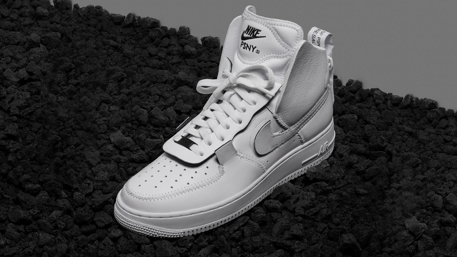 PSNY x Nike Air Force 1 High Black White Wolf Grey Release Date | Sole ...