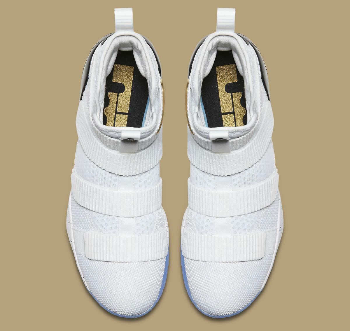 Nike LeBron Soldier 11 White Gold Black Release Date Top 897644-101