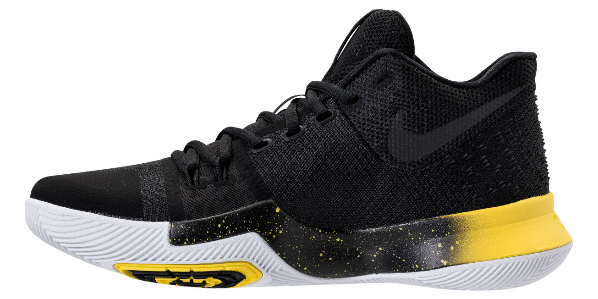 Nike Kyrie 3 Black/Yellow Release Date Medial 852395-901