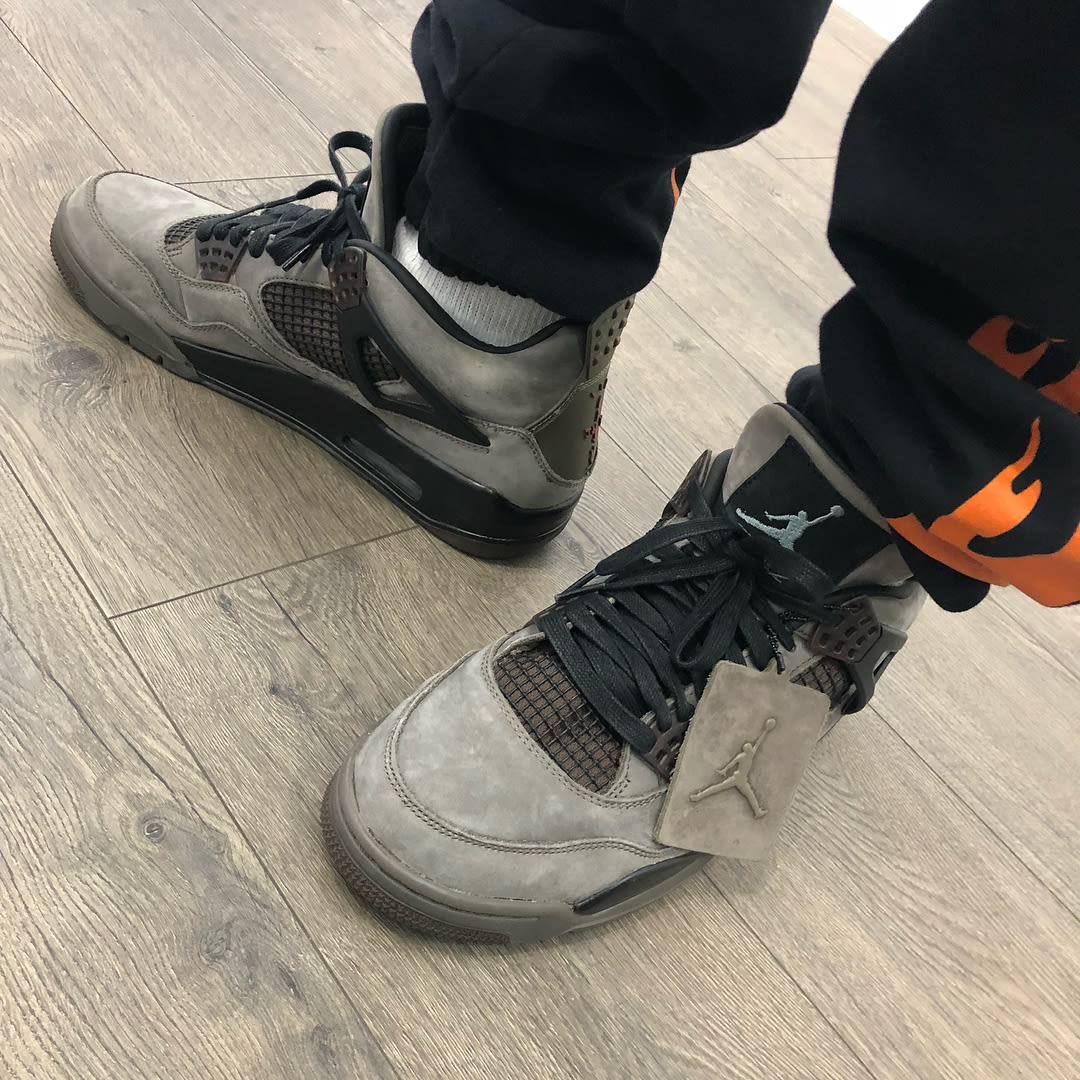 Travis Scott Spotted in Air Jordan 4 Purple