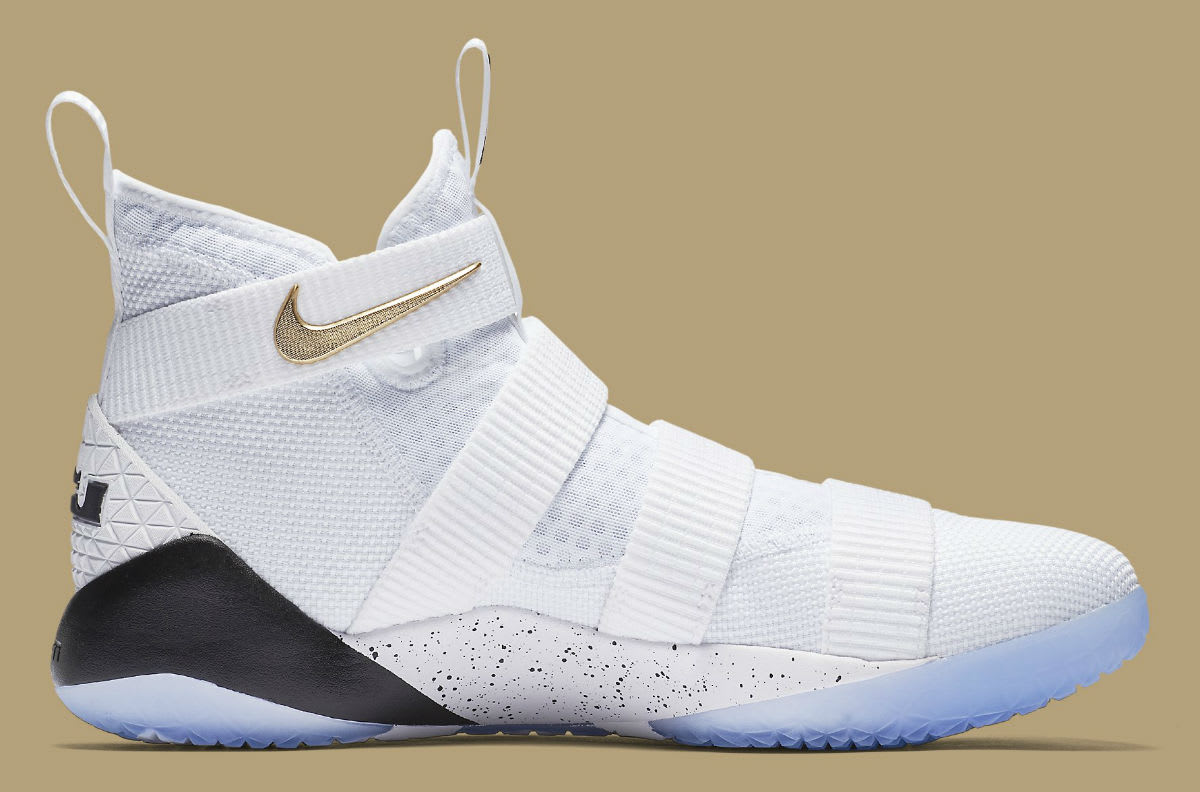 white lebrons with strap