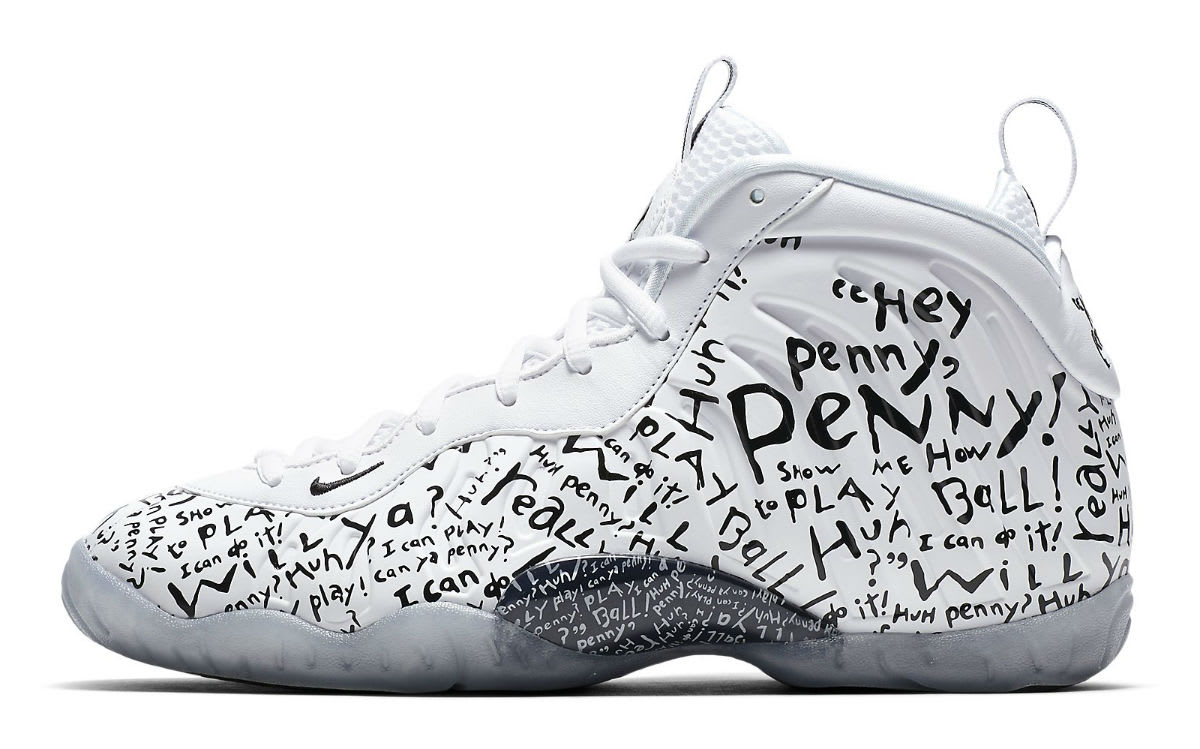 penny foamposite black and white
