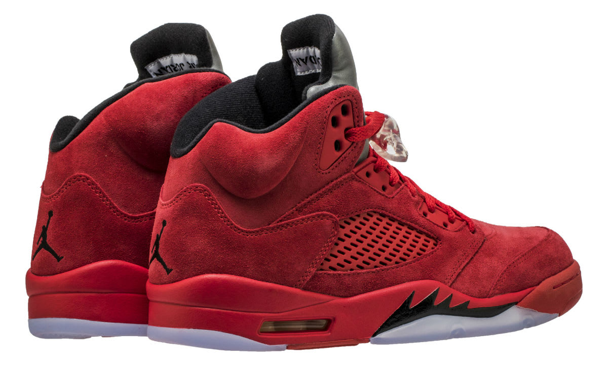 Air Jordan 5 Red Suede Release Date Heel 136027-602