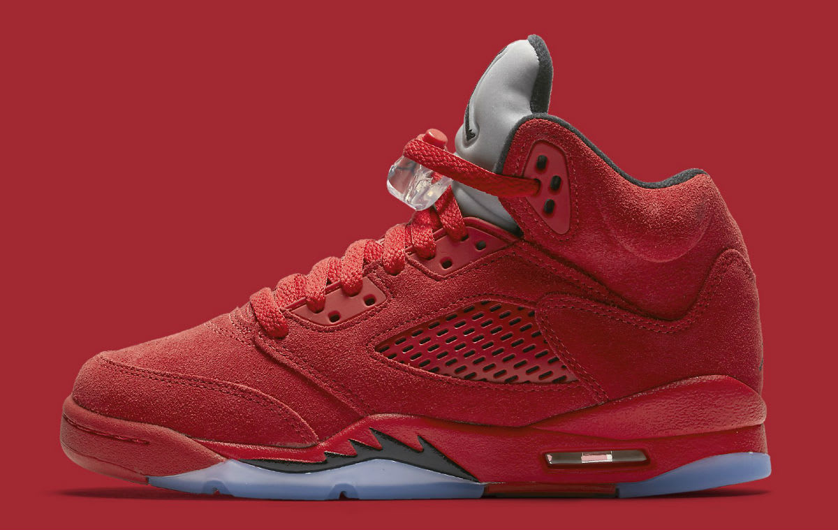 red and blue suede 5s