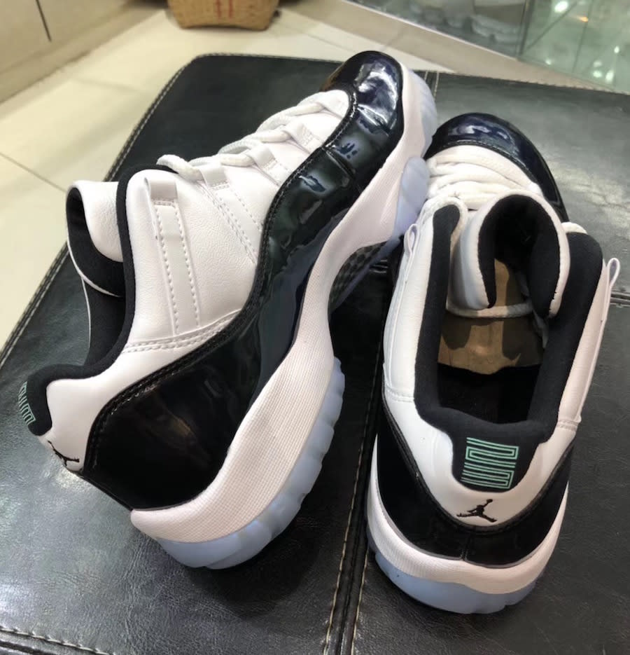 Air Jordan 11 Low 'Easter' White/Emerald Rise-Black Release Date ... Image via pinoe77 · Air Jordan 11 Low 'Easter' White/Emerald Rise-Black (Pair 2