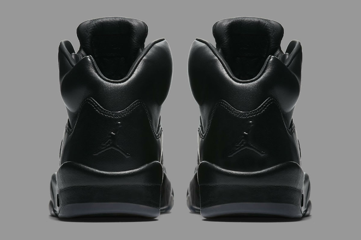 Air Jordan 5 Premium Black Release Date Heel 881432-010