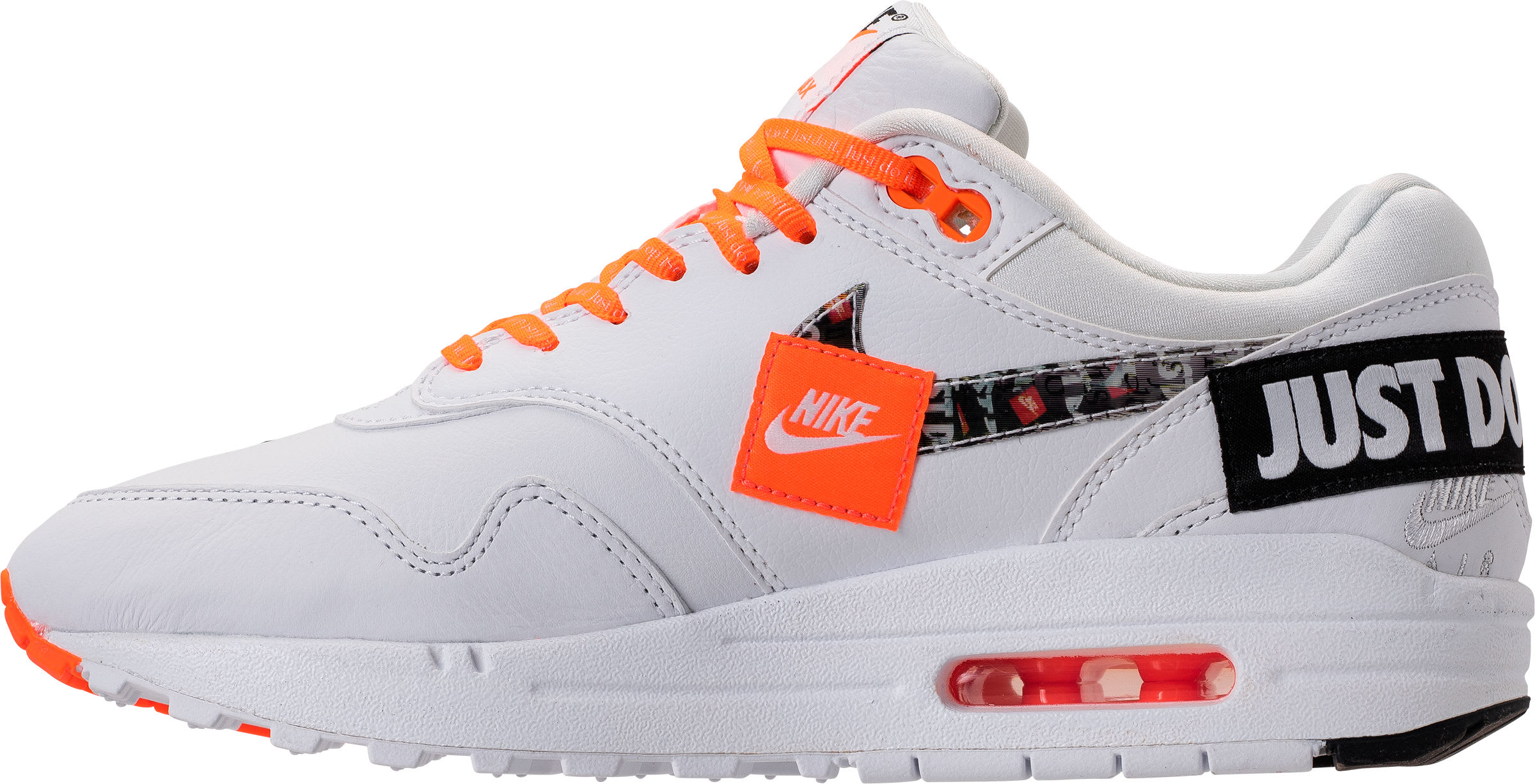 nike air max 1 just do it white women's shoe