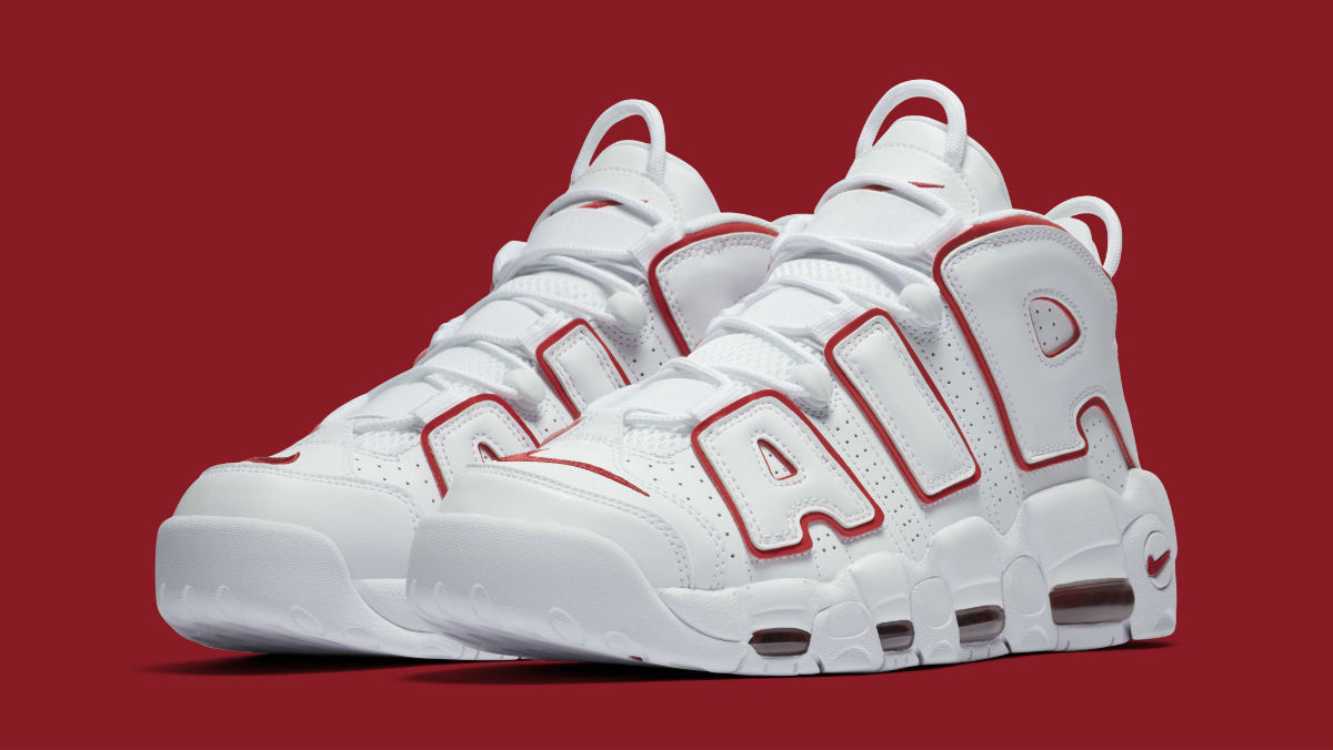 nike more uptempo red and white