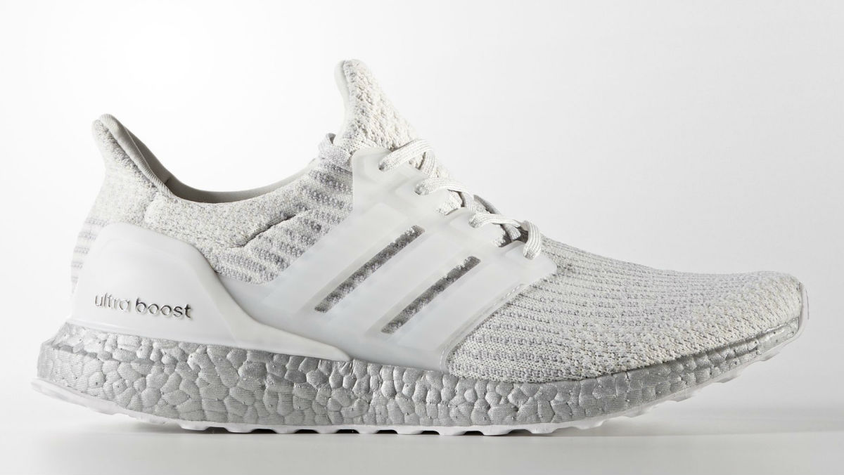 ultra boost white silver