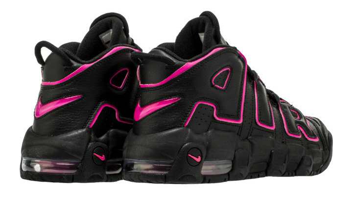 black and pink nike uptempo