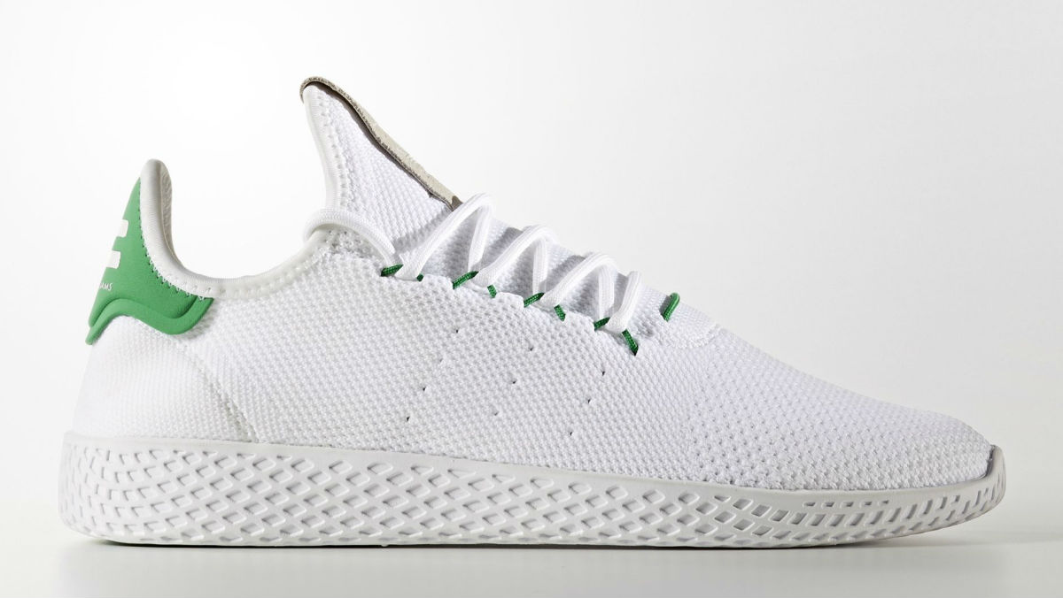 pharrell williams tennis hu shoes green