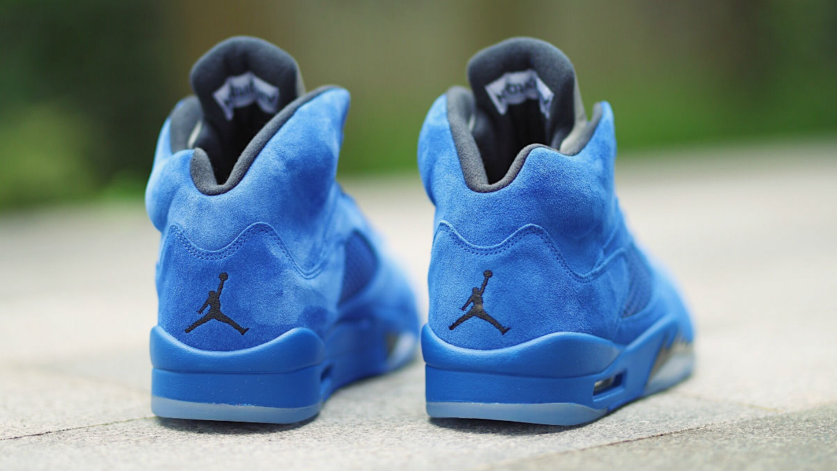 retro 5 blue suede