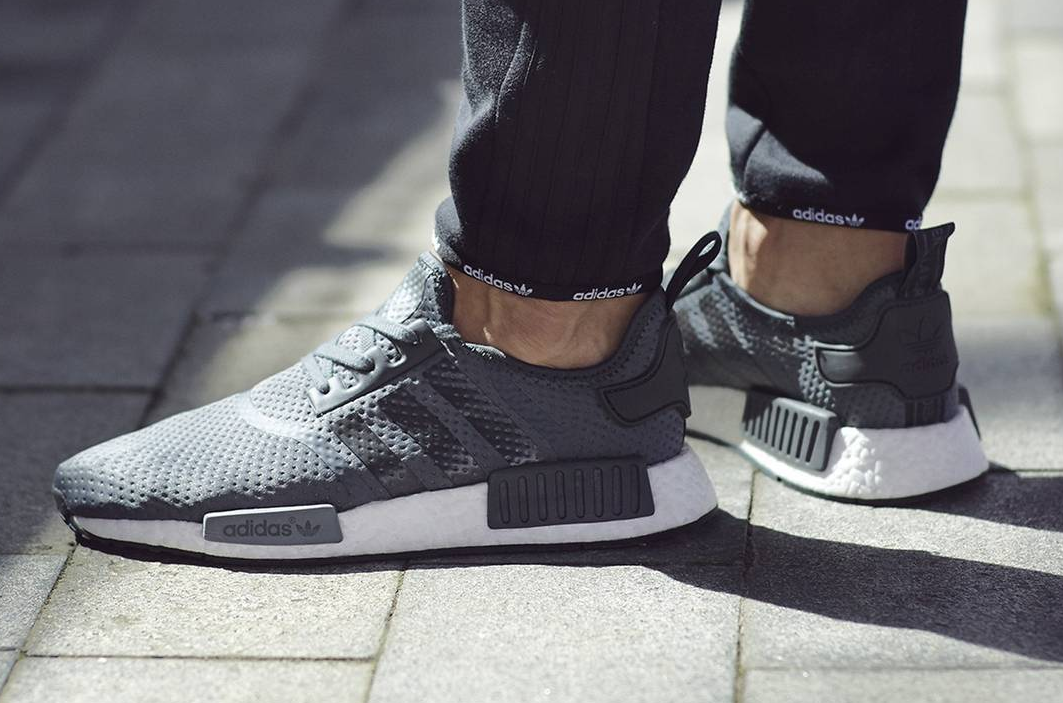 Want Discount NMD R1 Glithch Pack Solid Gray White Come Here
