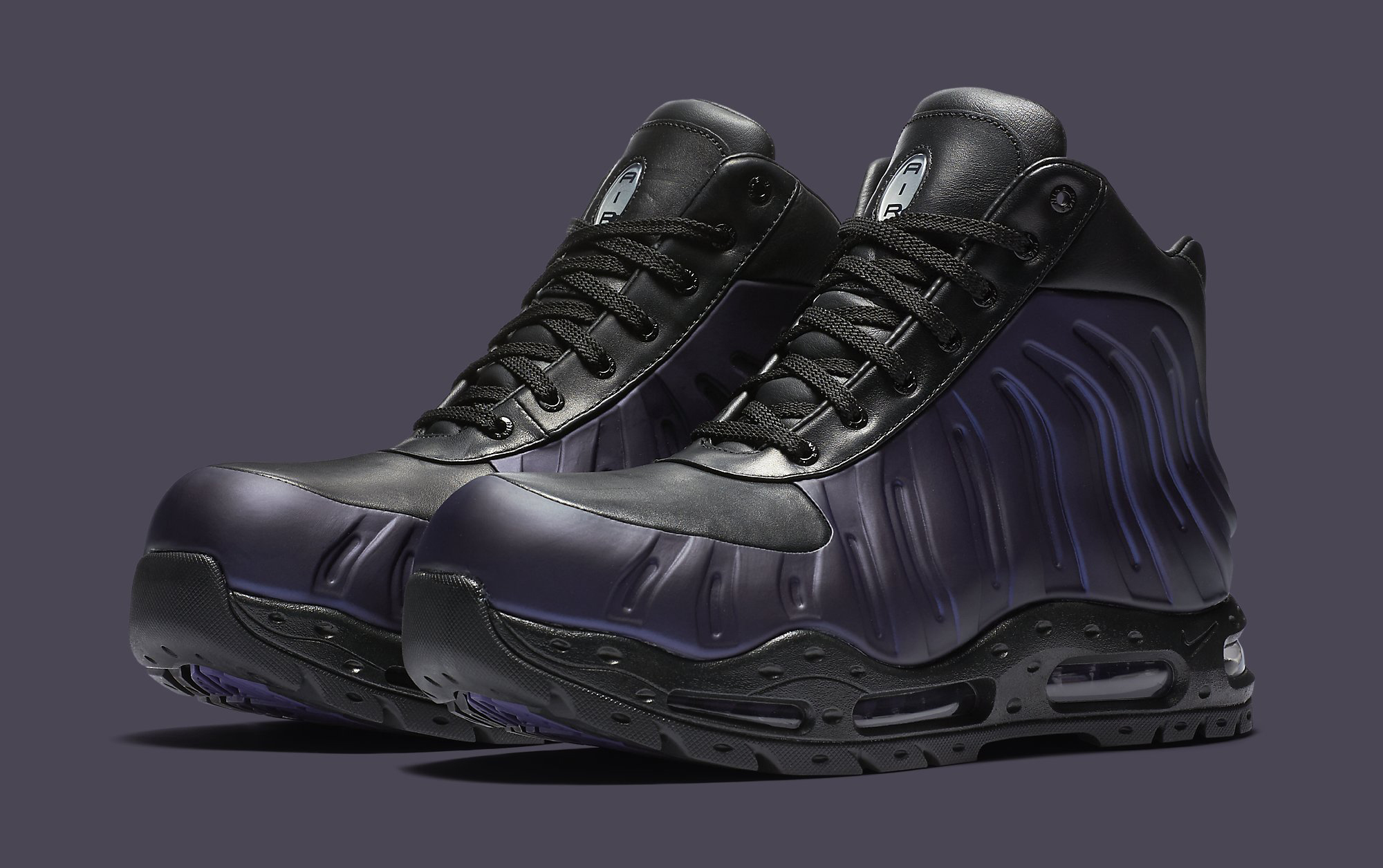 eggplant foamposite boots