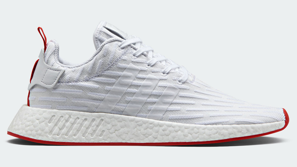 adidas nmd r2 white core red two toned