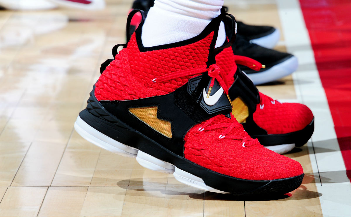 red lebron 15 high