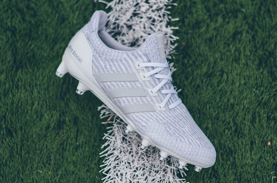 Triple White Adidas Ultra Boost Cleat 