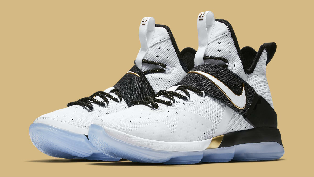 lebron 14 white and gold