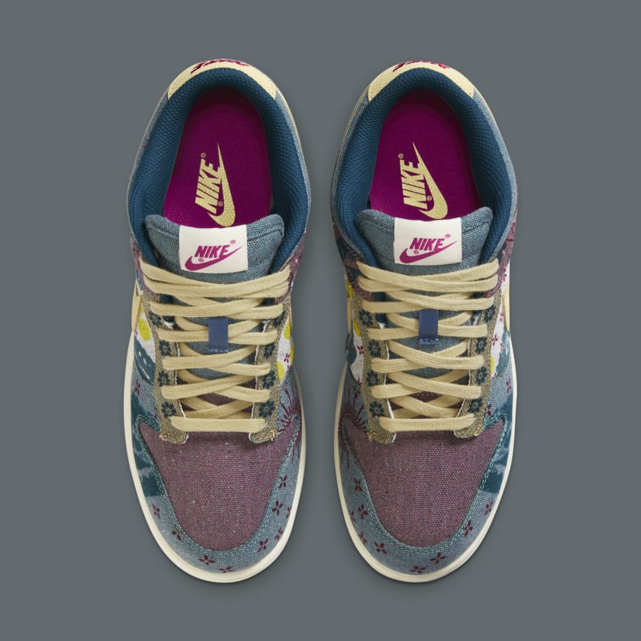 nike dunk low sp pl multicolor & lemon wash