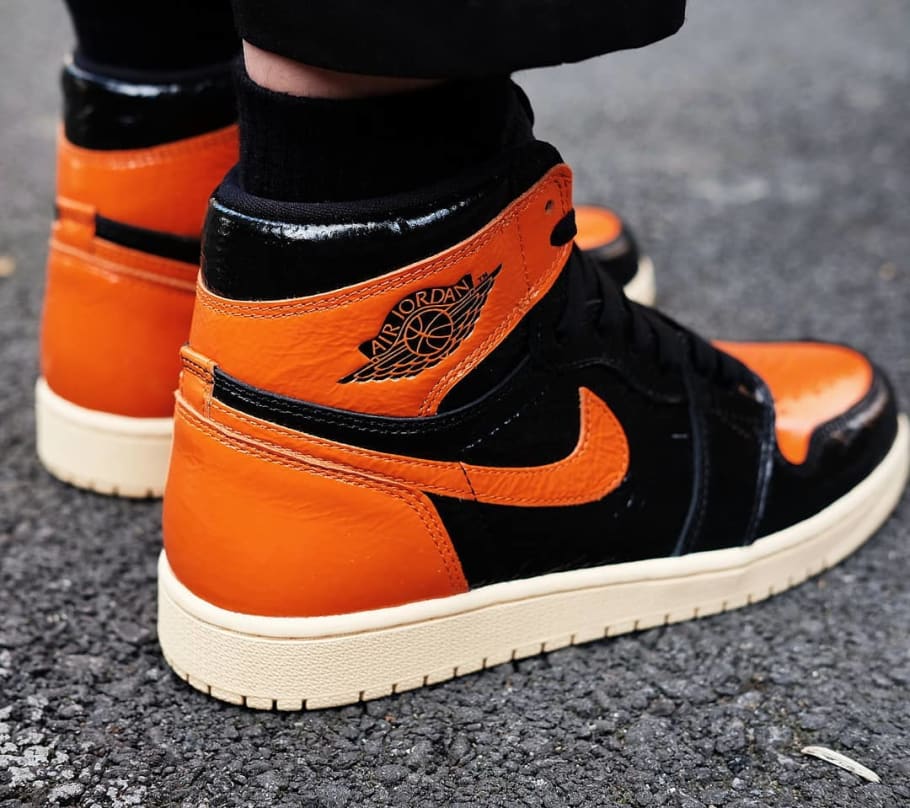 black and orange retro 1s