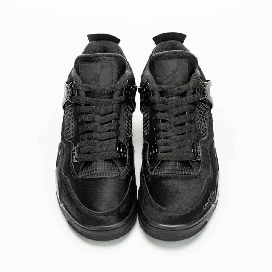 jordan 4 black fur